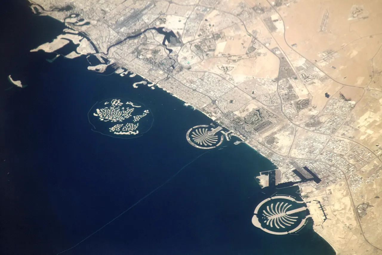 Palm Jumeirah from space
