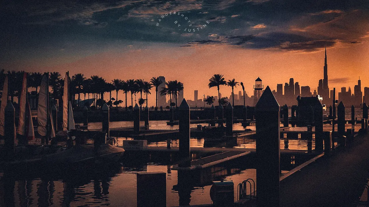 Sunset over the harbour