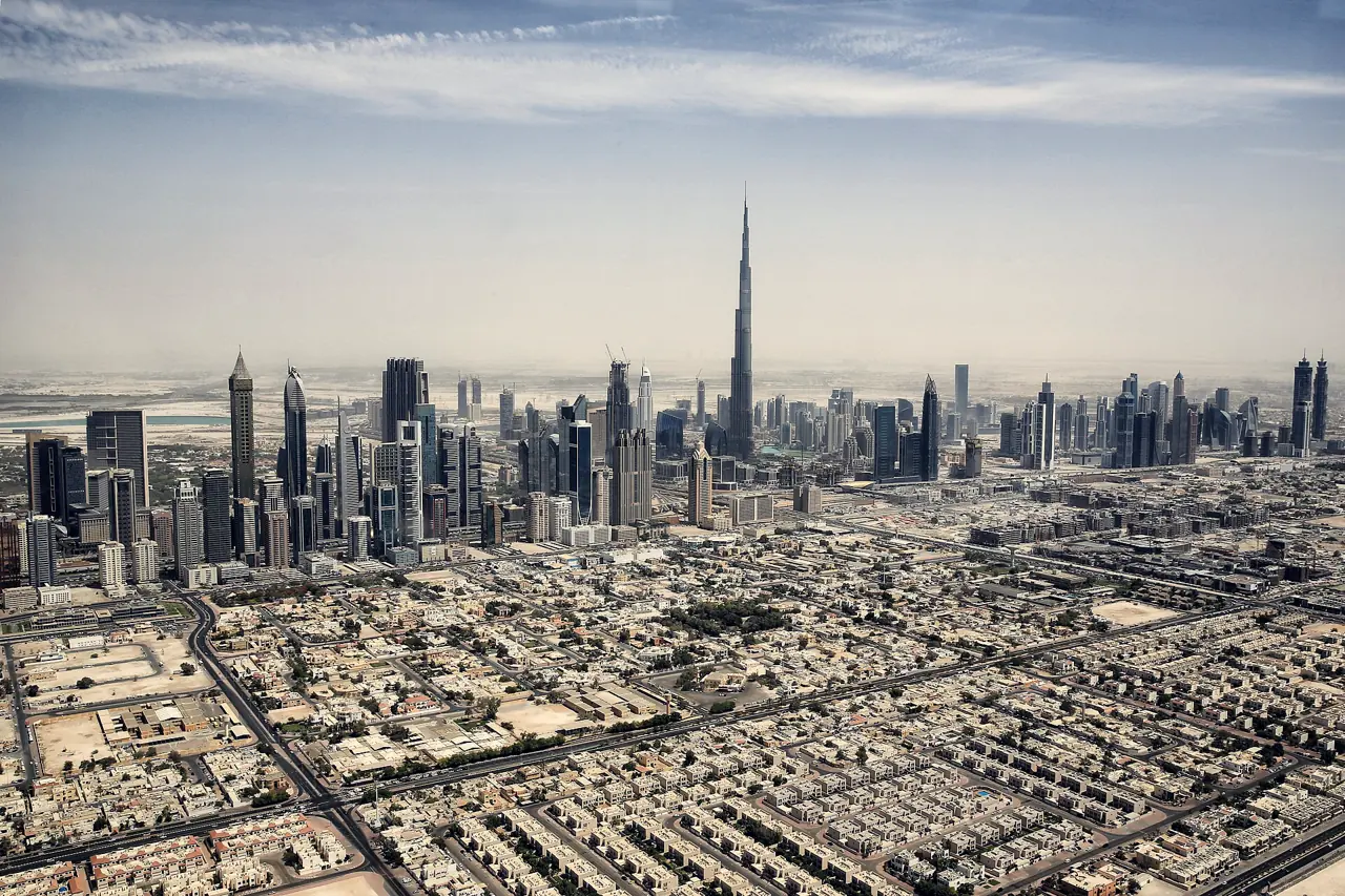 Downtown Dubai and the Burj Khalifa from above